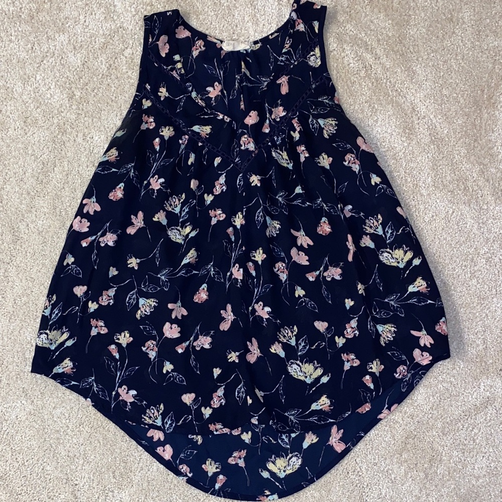 Sienna Sky Navy Floral Top